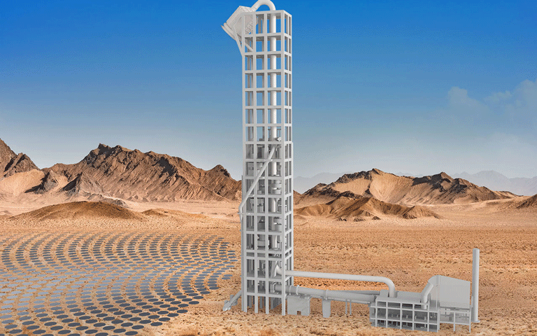 rendering solar cement plant